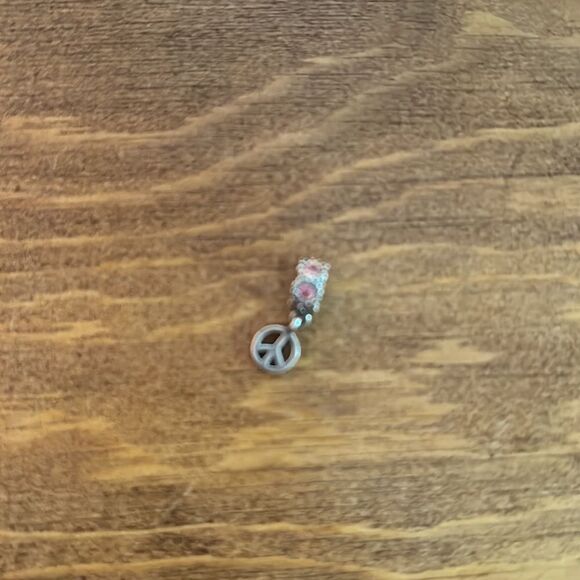 PANDORA Dangle Peace with Pink CZ Crystals - Picture 6 of 7